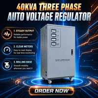 Stabilisateur/Régulateur de tension triphasé automatique 40 kVA personnalisé OEM/ODM SVC VOLTIQUE 50/60 Hz avec écran LCD, prix usine, 380 V pour