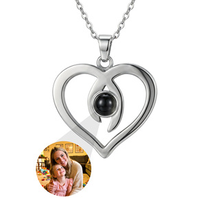 Collares <span class=keywords><strong>de</strong></span> Proyección Personalizados 2026, Te Amo en 100 Idiomas, Colgante <span class=keywords><strong>de</strong></span> Acero Inoxidable con Corazón, Unisex, Regalos Modernos para Enamorados - Product Image 1