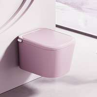 Toilette intelligente murale en céramique haut de gamme avec réservoir d'eau intégré, chasse d'eau automatique, bidet électrique et chauffage inclus