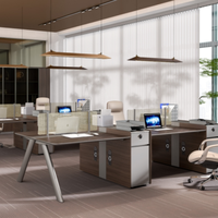 Mobilier de bureau multifonctionnel en bois massif modulaire moderne et durable du fabricant chinois Bureau de travail 2 places pour 2 personnes