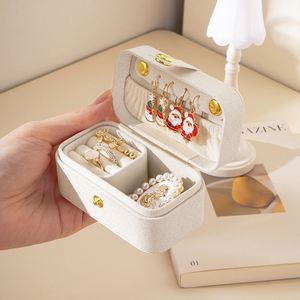 <b>Personalised</b> Name Small <b>Ring</b> <b>Boxes</b> Jewellery Packaging for Sale Pu Leather Moq With Your Own Logo - Product Image 3