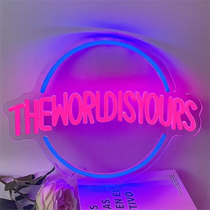 Insegna al Neon luce dimmerabile <span class=keywords><strong>rosa</strong></span> e blu <span class=keywords><strong>LED</strong></span> per decorazione da parete accessori per la casa uomo grotta sala giochi matrimonio, festa di compleanno - Product Image 2
