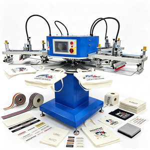 Machine d'impression sérigraphique automatique pour t-shirts, <span class=keywords><strong>kit</strong></span> 4 couleurs, sérigraphie textile, octopus automatique - Product Image 1
