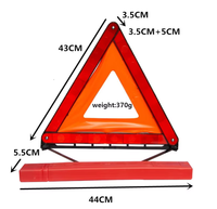 Kit de véhicule Triangle de danger Triangles de sécurité d'avertissement standard DSV Approuvé par le DOT, Triangles réfléchissants en plastique avec étui