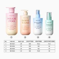 Bouteille de shampoing en plastique PET de 150 ml à 500 ml, bouteille à épaule plate avec pompe distributrice pour gel douche et soins capillaires, vente directe usine, personnalisable