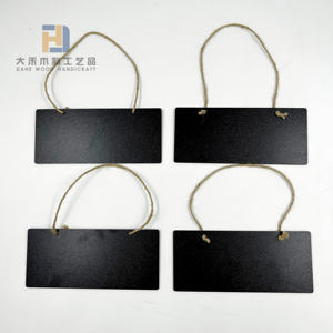 Precio al por mayor MDF madera doble cara <span class=keywords><strong>en</strong></span> <span class=keywords><strong>blanco</strong></span> Mini <span class=keywords><strong>pizarra</strong></span> de madera con yute colgante para DIY Framhouse Home Party Store Decor - Product Image 5