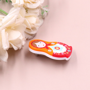 <span class=keywords><strong>Broche</strong></span> de poupée <span class=keywords><strong>matriochka</strong></span> (épingle de sûreté) bijoux en acrylique découpés au laser mignons broches faites à la main - Product Image 5