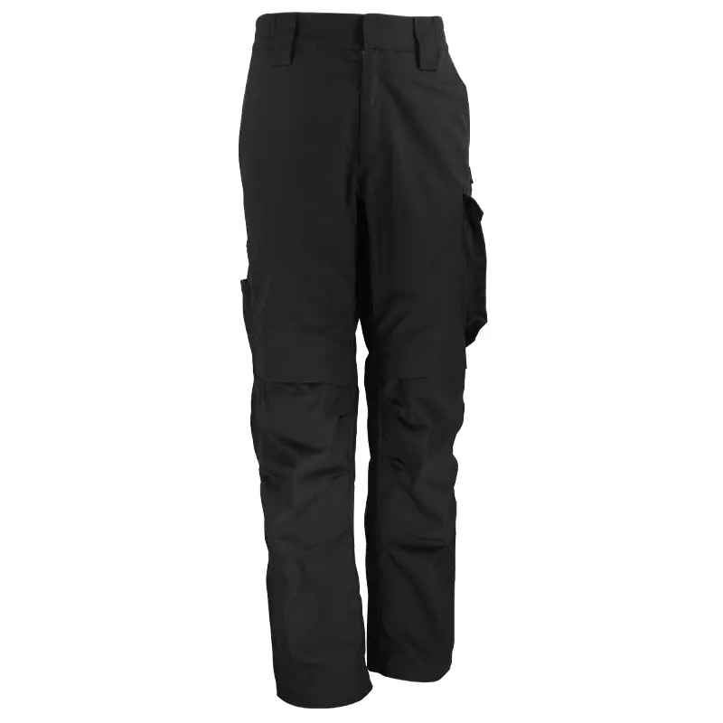Custom black 63/35TC men's work pants construction work trousers multi pocket cargo pants