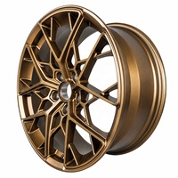 Rines Monobloque Forjados para Audi RS3 RS4 RS5 19, 20", Diseño Cóncavo, Negro Brillante, 12, 000T, Rines Forjado Rendimiento
