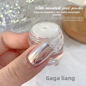 Poudre à ongles Aurora Sky Realm, blanc nacré, champagne doré, argent miroir, chrome pour décorations <span class=keywords><strong>de</strong></span> manucure DIY - Product Image 1