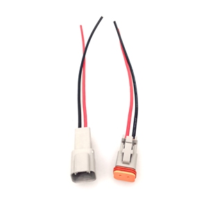 DT 2 Way машинный мужской женский светодиодные косичка жгут проводов Deutsch DT04-2P DT06-2S провод автомобильного жгута проводов - Product Image 1