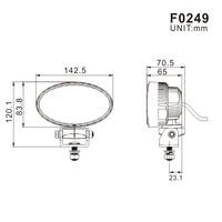 Lampe de travail Led ovale ECE R10 Lampe de travail pour tracteur Led 5.5 pouces pour John Deere AH207788 AH205072