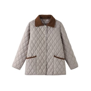 Manteau d'hiver élégant couleur lavande pour femmes d'âge mûr, col à revers, fermeture boutonnée avec poches latérales, style décontracté pour les trajets quotidiens - Product Image 6
