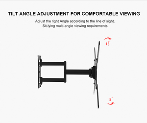 Nhà sản xuất 17 "-55" nghiêng xoay TV đứng 360 xoay Đen chuyển động đầy đủ thép LCD LED TV Wall Mount - Product Image 4
