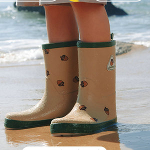 Bottes de pluie en caoutchouc imperméables légères mi-hautes mates en gros pour enfants garçons filles - Product Image 4