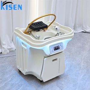KISEN <b>All</b>-<b>in</b>-<b>One</b> Head Spa Treatment Unit Shampoo Basin with 60L Storage tank Pipeless Salon Sink Japanese Water Therapy with LED - Product Image 3