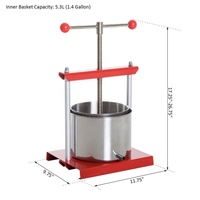 Presse à fruits en acier inoxydable de table de Mini taille assemblée manuellement, fourniture d'usine