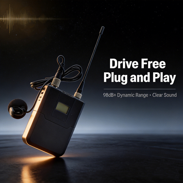 Professional Wireless Lavalier Microphone Studio Podcasts 2.4Ghz K9 K8 Wireless Microphone for Cell Phone  Live Stream Church
