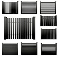 Paneles de Cerca Modulares de Aluminio con Listones Horizontales, Resistentes a la Oxidación, con Recubrimiento en Polvo RAL, Color Personalizado, Pantalla de Privacidad para Jardín y Patio