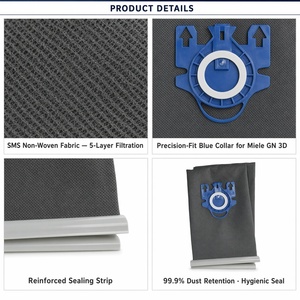 Bolsa de Filtro de Tela SMS para Aspiradora Manual Reutilizable, Personalizada OEM/ODM, Repuestos y Accesorios para Mieles <span class=keywords><strong>Hyclean</strong></span> <span class=keywords><strong>GN</strong></span> 3D - Product Image 2