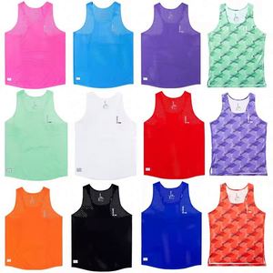 Custom <b>Heat</b>-Transfer Printed Knitted Casual Quick Dry Seamless Gym Fitness Tank <b>Top</b> Breathable Polyester Marathon Triathlon Mesh - Product Image 4