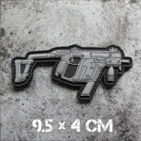 Offre Spéciale nouvelle Mini arme PVC patchs en gros sac à dos vêtements décoration Applique Durable LOGO personnalisé 3D PVC Patch pistolet