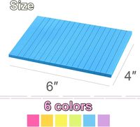 Bloc-notes adhésifs lignés personnalisés en lot de 6, 4x6 pouces, super adhérence, pour bureau et école, recyclables, écriture facile, directement de l'usine