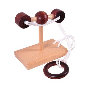 Jeu de Puzzle classique à <span class=keywords><strong>corde</strong></span> en <span class=keywords><strong>bois</strong></span>, Puzzle à anneaux, Solution de <span class=keywords><strong>corde</strong></span> pour adultes/enfants, jouets éducatifs, jouets de déverrouillage - Product Image 1