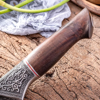 Couteau de boucher professionnel de 7 pouces-Couteau de cuisine en acier inoxydable avec manche en bois pour hacher la viande