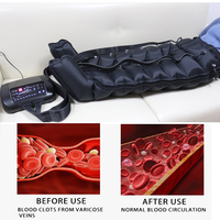Appareil de compression pneumatique intermittente à 8 chambres, bottes de récupération sportive pour la relaxation et la circulation des muscles des jambes et des hanches