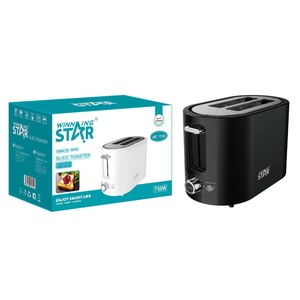 Grille-pain Winning Star Slice 750W 2 tranches AC 110V Noir et blanc couleurs mélangées - Product Image 1