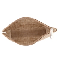 Sac de toilette en chanvre, sac de rangement imperméable pour produits cosmétiques, en Jute, à fermeture éclair, support de rangement résistant à l'eau, accessoires