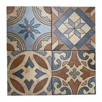 Carreaux de céramique à motif nordique moderne 200x200mm, finition mate émaillée, antidérapants, résistants à l'usure, motif floral, pour murs et sols intérieurs