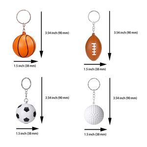 Mini-ballon de basket-ball <span class=keywords><strong>personnalisé</strong></span> football golf anti-stress balle de sport en mousse à presser avec <span class=keywords><strong>porte</strong></span>-clés - Product Image 2