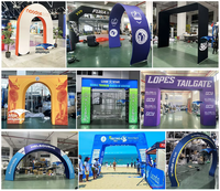 Arche publicitaire portable OEM imprimée en aluminium pour événements extérieurs et expositions
