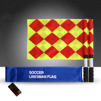 Articles de sport personnalisés, drapeaux d'arbitre de football rouge et jaune, drapeaux de patrouille de football
