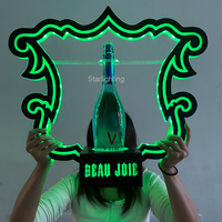 Présentoir LED en acrylique personnalisé pour bouteilles de champagne, service VIP OEM, avec éclairage coloré pour discothèques, bars et soirées