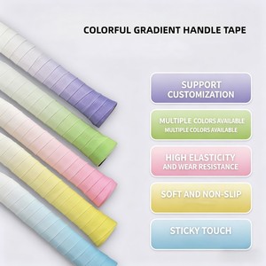 Bande adhésive personnalisée pour raquettes de badminton et de tennis, OEM ODM, antidérapante, absorbant la transpiration, avec emballage individuel - Product Image 3
