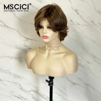 Peluca de Cabello Humano Camboyano con Frente de Encaje Transparente HD 13x6, Liso, con Reflejos Marrones, Sin Pegamento, Proveedor Directo de Fábrica