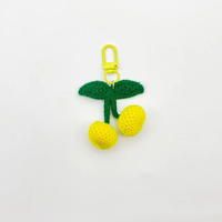 Porte-clés Amigurumi fait main en crochet, breloque mignonne pour sac, porte-clés de voiture, pendentif de sac à main en forme de fruit, cadeau pour homme et femme