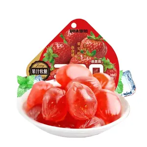 Bonbons exotiques UHA Jus de fraise Saveurs cola bonbons mous Bonbons au sucre