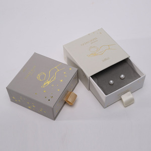 Boîte à boucles d'oreilles de luxe, boîte à bijoux rigide personnalisée avec tiroir, emballage cadeau, insert en mousse, estampage à chaud, logo personnalisé, vente en gros d'usine - Product Image 3