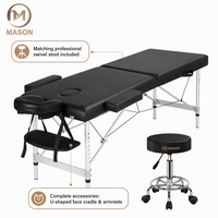 Lit de beauté noir professionnel Portable pliable tatouage Massage Spa Table approvisionnement d'usine pliable et réglable caractéristiques
