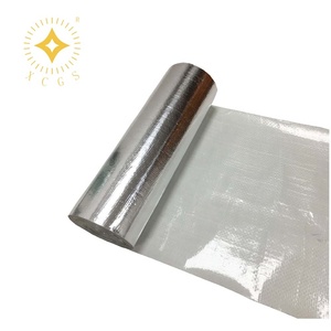 Rotolo di tessuto metallico con superficie lucida isolante permeabile al vapore per isolamento termico elettrico - Product Image 5