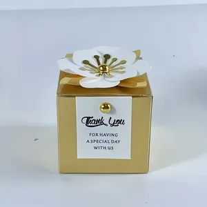 Exquisite Little Flower Square Wedding Candy Box Creative Party Supplies with 1mm Thick Paper Material - Product Image 5
