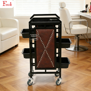 Troli <span class=keywords><strong>Salon</strong></span> Vintage Grosir dengan Roda, Laci Penyimpanan, Peralatan <span class=keywords><strong>Salon</strong></span> Kecantikan untuk Ahli Kecantikan - Product Image 5