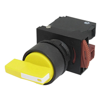 Interruptor selector giratorio de mango largo autoblocante rojo amarillo verde negro, resistente al agua, 22mm, 1NO/2NO/1NO1NC, 2/3 posiciones
