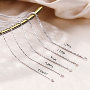 Collana <span class=keywords><strong>Lunga</strong></span> in <span class=keywords><strong>Argento</strong></span> Sterling 925 con Catena a Maglia Quadrata, Vendita all'Ingrosso - Product Image 4