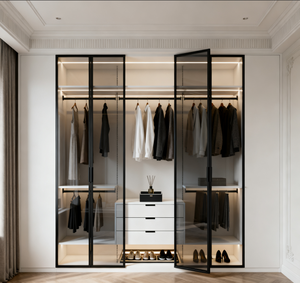 <span class=keywords><strong>Armadio</strong></span> scorrevole affidabile <span class=keywords><strong>con</strong></span> <span class=keywords><strong>specchio</strong></span> integrato nel design di una cabina <span class=keywords><strong>armadio</strong></span> su misura per salvaspazio in camere da letto piccole - Product Image 3