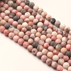 Cuentas redondas de piedra de cebra Rosa Natural a precio de fábrica, cuentas sueltas de 4/6/8/10mm para DIY pulsera, collar, fabricación de joyas - Product Image 4